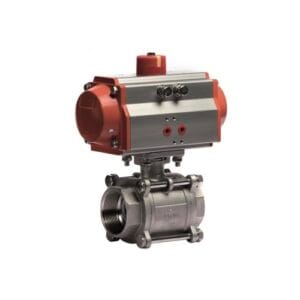 วาล์วหัวขับลม pneumatic actuator ball valve 3pc klqd